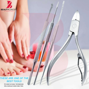Mirror Finish Stainless Steel Thick Nail Nippers Clippers And Nail <b>File</b> Chiropody Toenail Remover Kit Podiatry Instruments - Product Image 2