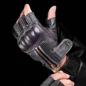 Fabricación directa de fábrica Guantes de moto personalizables Calidad profesional Totalmente diseñado para deportes al aire libre de cuero de cabra - Product Image 3