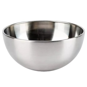 Bol mélangeur en acier inoxydable pour cuisine, fabriqué en Inde, bol en métal poli argenté, bols à salade faits à la main - Product Image 1