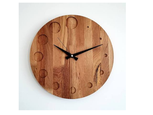Reloj de Pared de Madera Minimalista, Redondo, Silencioso, de Cuarzo Analógico, con Correa de Cuero - Product Image 3