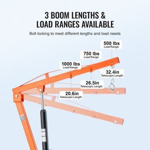 Gru idraulica per pickup da 450 kg con attacco girevole a 360 gradi e capacità di sollevamento a tre bracci da 225 kg - Product Image 6