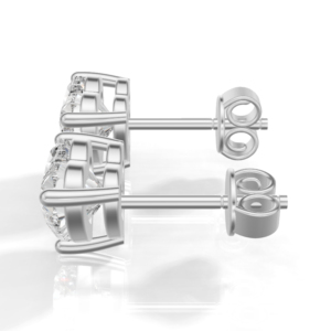 Pendientes de Plata de Ley 925 con Granate de Heerani Jewels, Corte Brillante, Certificación IGI, Diseño Moderno en Forma de Corazón, Engaste de Garra, Plateados - Product Image 3