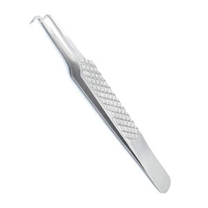 Top Quality Eyelash <b>Extension</b> Tweezers L Shaped German Stainless Steel False Lash Tweezers For Beauty - Product Image 1