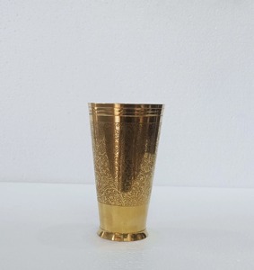 Coupe Kiddush en laiton de haute qualité plaqué argent, verre à vin gravé pour cadeaux d'affaires, fabriqué pour la dégustation du vin - Product Image 1