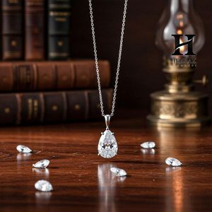 Collar con Colgante de Diamante Cultivado en Laboratorio, Corte Pera, 1ct-5ct, VVS1, Oro Blanco, Certificado IGI, Joyería Solitaria con Diamante en Forma de Pera - Product Image 3