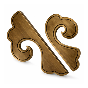 Poignée de porte décorative en laiton antique durable Nimbus Modern |   Quincaillerie architecturale en forme de volute pour portes d'entrée d'hôtel - Product Image 1