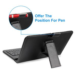 Funda protectora para teclado de 7,9 pulgadas con soporte trasero de cuero PU para tableta a través de cable USB 2.0 - Product Image 5