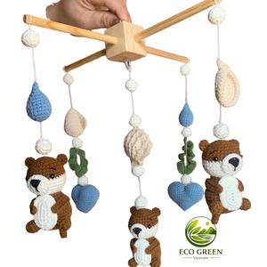 Móvil de Bebé Ecológico Hecho a Mano, Decoración Colgante para Cuarto de Bebé, Niño o Niña Recién Nacido - Product Image 1