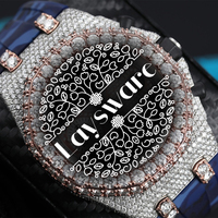 Montre en acier inoxydable sertie de diamants Moissanite, 41 mm, sport, pour hommes, vente en gros, OEM, fabricant de montres avec logo personnalisé