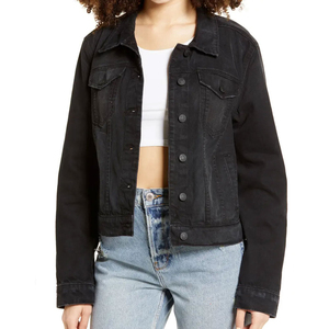 Veste en jean respirante sur mesure pour femme, best-seller, style streetwear, coupe classique, veste en jean d'hiver pour femme - Product Image 1