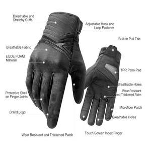 Gants d'hiver en cuir mat antidérapant de qualité supérieure, coupe-vent en polyester pour le cyclisme et les sports de plein air - Product Image 4
