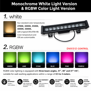 Lámpara de Pared LED de Aleación de Aluminio para Exteriores, Impermeable IP65, AC 85-165V 18W/24W/36W/42W, Regulable - Product Image 5