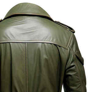 <b>Womens</b> Genuine Sheepskin Leather Trench Coat Slim Double Breasted Belted Long Winter <b>Jacket</b> With Pockets - Product Image 3