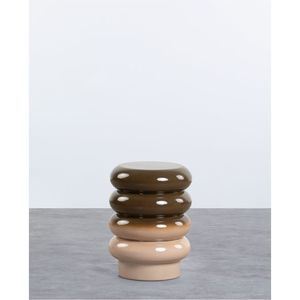 Table basse moderne minimaliste en métal empilable, table d'appoint ronde à dégradé de couleurs, mobilier de luxe pour salon, table centrale - Product Image 1