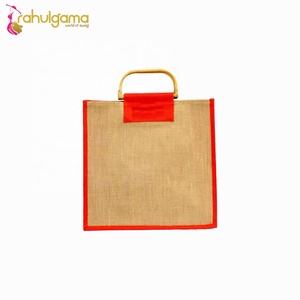Offre Spéciale Logo personnalisé imprimé Jute sac Durable PC tissu toile de jute fourre-tout coton corde poignée voyage cadeau stockage élégant lettre conception - Product Image 5