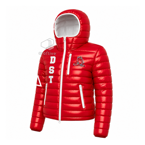 Delta |   Sigma |   Blouson matelassé à capuche Theta Sorority pour femme, veste universitaire brodée, isolée et chaude, style universitaire - Product Image 2