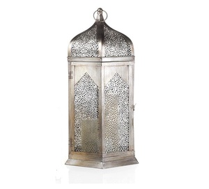 Bulk Selling Galvanised Metal & Glass <b>Lantern</b> Portable Metal Candle <b>Lantern</b> With <b>Silver</b> Finish for Home & Garden - Product Image 5