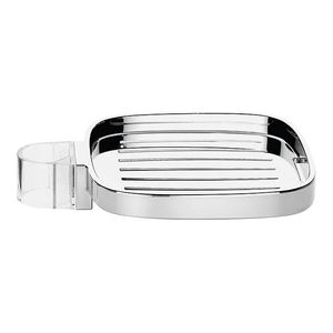 ที่วางสบู่โลหะสแตนเลสสำหรับอ่างล้างหน้าในห้องน้ำพร้อมถาดระบายน้ำและเคลือบป้องกันสนิม - Product Image 1