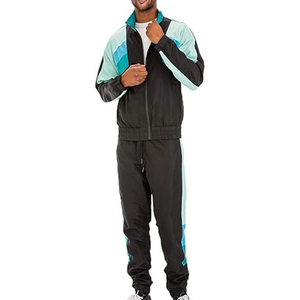 Ensemble de survêtement d'hiver pour homme, veste zippée décontractée et pantalon respirant en polyester et coton tricoté - Product Image 2