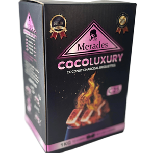 Merades Premium Indonesia's Coco Luxury Charcoal Activated Coconut Shell para Shisha & Hookah - Product Image 1