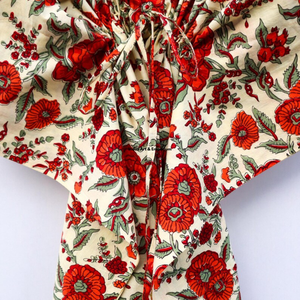 Wholesale Hand Block Printed Cotton <b>Kaftan</b> Block Printed Cotton <b>Beach</b> <b>Kaftan</b> Women Party Dress Wear Night Maxi Dress - Product Image 5