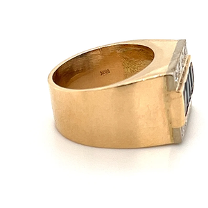 Anillo de Compromiso Geométrico con Diamante Creado en Laboratorio, Chapado en Oro de 14K, Engaste de Canal Redondo, Certificado IGI, Incrustaciones Modernas, Unisex - Product Image 3