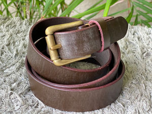 Nuevo cinturón de cuero con hebilla para hombre, cinturón informal Formal impecable de alta calidad, cinturón marrón de cuero genuino para hombre con hebilla ajustable - Product Image 2