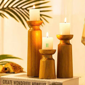 Candelabros de madera de bajo precio para centros de mesa de boda, decoraciones de mesa, diseño personalizado de fábrica en Vietnam - Product Image 1