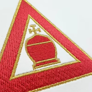 High Priest Royal Arch Chapter apron red machine embroidery masonic apron fraternal regalia ceremonial apron - Product Image 1