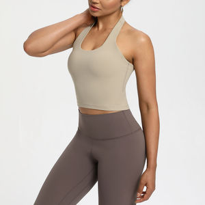 Débardeurs de sport pour femmes avec soutien-gorge intégré, dos nageur, pour yoga et course à pied - Product Image 4