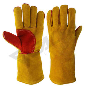 Guantes de Seguridad de Cuero Vacuno de Alto Rendimiento, Guantes de Trabajo Industriales de Seguridad para Protección de Manos, Gran Venta - Product Image 1