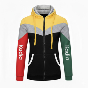 Sudadera con capucha de invierno de alta calidad con estampado digital en la manga, mezcla de poliéster/algodón, ropa informal, con cremallera. - Product Image 1