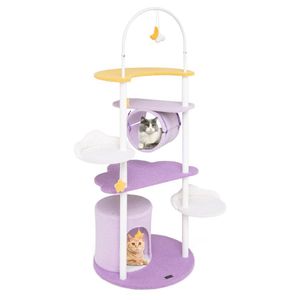 Grande tour pour chat de 62 pouces avec structure métallique et plateformes de saut pour chats de grande taille, arbres à chat et griffoirs - Product Image 1