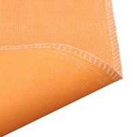 Couverture d'urgence en tissu de fibre de verre enduit de silicone pour la lutte contre les incendies, avec gants à crochet, ignifuge (-70 à 300), épaisseur 0,43 mm