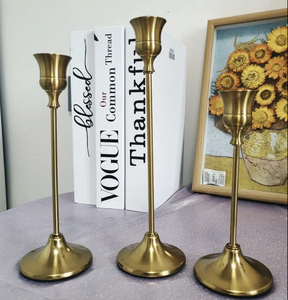 Support de bougie en métal conique de luxe pour centre de table de mariage - Product Image 4