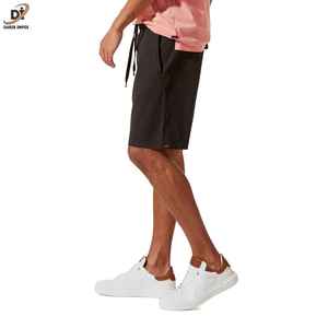 100% Cotton Fleece Knitted Fabric Breathable Elastic Waist High Street Style Mens Sweat Shorts with Pockets - Product Image 1