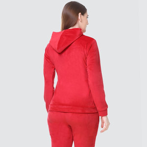 Custom Logo <b>Velour</b> Zipper Jogger Sets Track Suit Jogging Suit New Trendy Women Winter Velvet 2 Piece Outfits <b>Tracksuits</b> - Product Image 2