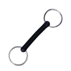 Mors à bouche en caoutchouc souple pour chevaux, mors d'entraînement doux avec embout en acier inoxydable - Product Image 4