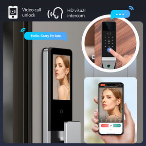 Serrure de porte intelligente numérique antivol avec interphone visuel 3D, double caméra WiFi Tuya et double batterie - Product Image 3