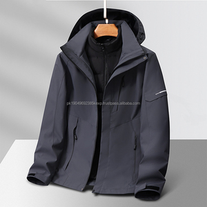 Veste coupe-vent 3 en 1 avec doublure amovible, imperméable, zippée, en duvet de canard, taille plus, personnalisée BY66001-2 - Product Image 3
