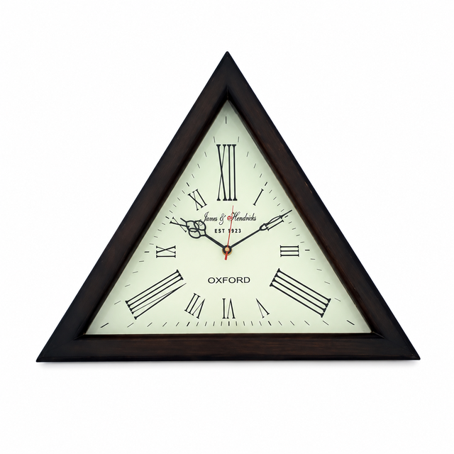 Modern Brown Wooden Wall Clock Plant Motif Single Face Quartz for Office Living Room Bedroom Home Decor