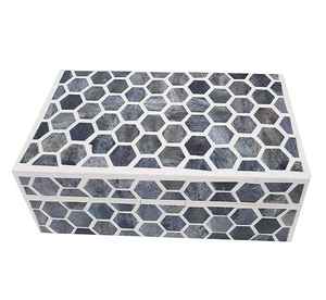 Handmade decorative <b>box</b> in bone and mop inlay for luxury gift use elegant jewelry organizer and <b>keepsake</b> accent piece Tradebyd - Product Image 1