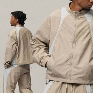 Chaqueta Cortavientos de Nailon para Hombre, Corte Regular, Talla Grande, Ropa Deportiva de Invierno, Estilo Urbano, Ligera, con Parches Bordados y Cierre - Product Image 3