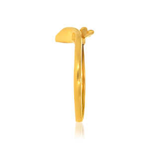 Elegant Golden Daisy Whisper <b>Adjustable</b> <b>Ring</b> for Women Minimalist Flower Open Band Gold Plated Fashion Jewelry - Product Image 3