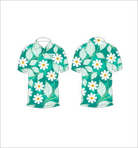 Camisa Polo Floral Verde para Hombre, Sublimación Personalizada, Manga Corta, Verano, Casual, Transpirable, Ligera, para Golf - Product Image 6