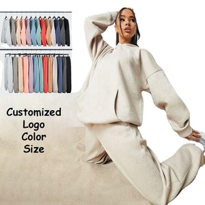 Women's New Casual Clothing Hooded Hoodies Two Piece Pants Set Workout Sweatpants Fall Oversized Sweatpants & Hoodie - Product Image 6