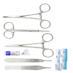 Kit complet d'entraînement à la suture pour étudiants - Ensemble de pratique de la suture chirurgicale avec coussin en silicone à 3 couches et instruments en acier inoxydable - Product Image 3