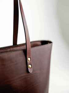 Bolso Tote de Cuero Genuino Vintage, Bolso de Mano para Mujer con Cierre, Bolso de Hombro Resistente al Agua, Gran Capacidad para Viajes Diarios - Product Image 3