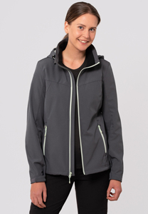 Women's <b>Quilted</b> Breathable Softshell Sports Jacket with Hooded Collar Knitted Waterproof Nylon Lining <b>Winter</b> Fashion - Product Image 5