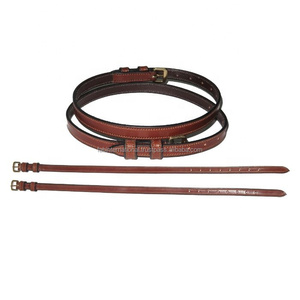 Sangles de fouet en cuir véritable de haute qualité pour l'équitation, accessoires d'équipement équestre, design personnalisé - Product Image 1